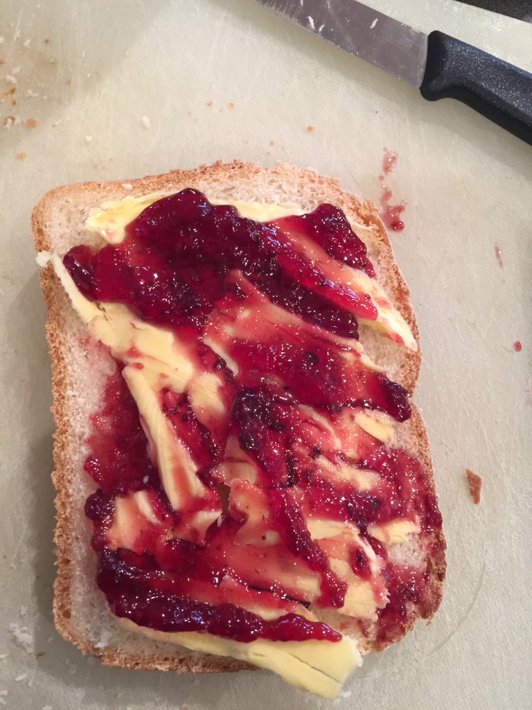 This is really a beautiful creation i.e the bread under the butter and jam!! Rewana bread for those who do not know made y me!! Just saying.