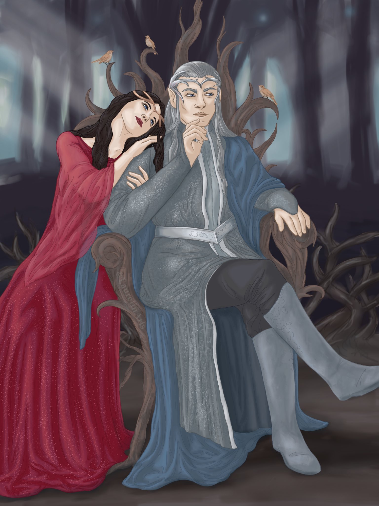 113. Thingol and Melian, King and Queen of Doriath. 