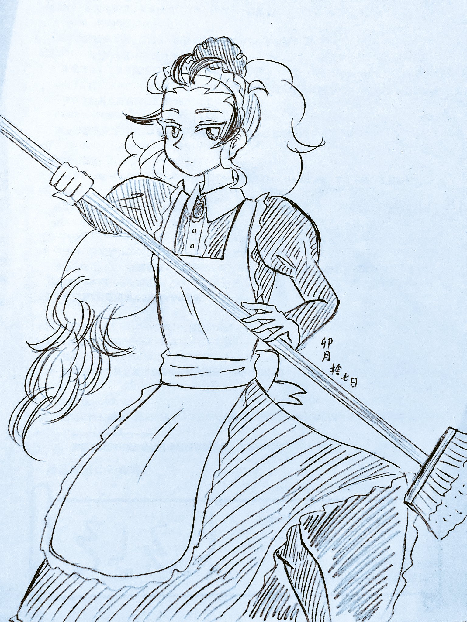 紅狗馬るちゃ 刀語 女装錆ちゃんシリーズその1 メイド服 いざとなったら全刀流の技を以ってモップで曲者を斬るメイド剣士 錆白兵強化月間