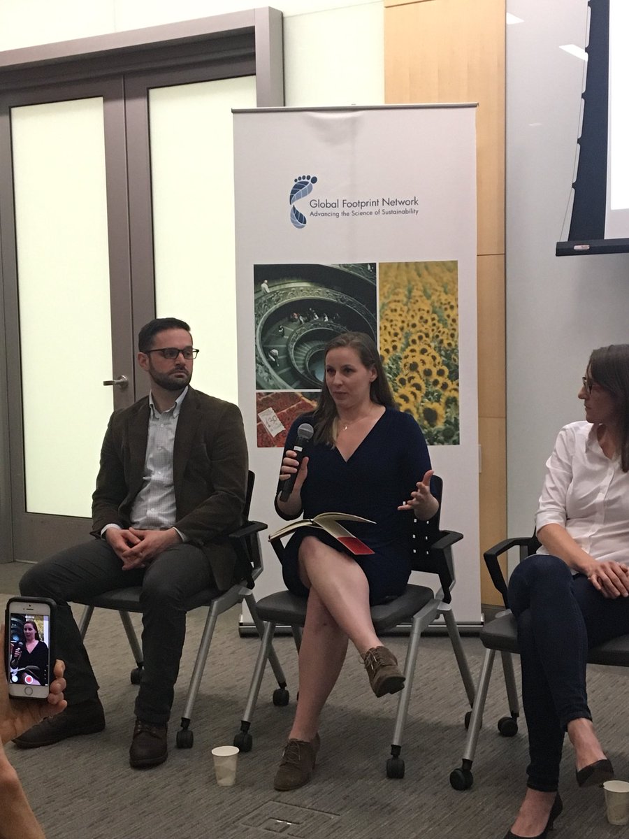 clairenaugust's tweet photo. #CCRT2018 panel is starting feat. @lindseyberger @BushKevinJ @chlowaterman @WorldResources @EndOvershoot. What are they excited for? Students saying no to Koch funding, reducing livestock emissions, & urban resiliency. https://t.co/79Byz8b7J6