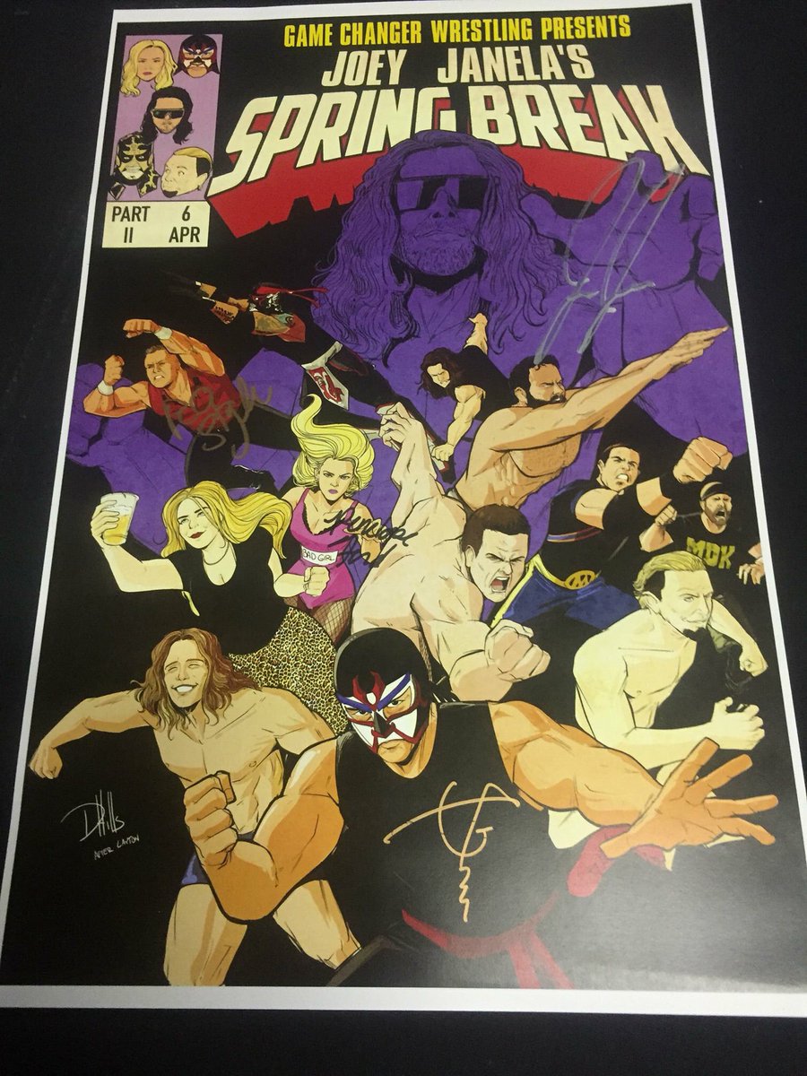 GCWrestling_'s tweet image. EXCLUSIVE: Limited Edition #JJSB2 "Comic Book" Poster signed by The Great Sasuke/Joey Janela/Penelope Ford/PCO available now! 

Only 20 available!
Price is $30 plus shipping. Int'l shipping available. Inquire for rates. 

Direct message us or reply to this tweet to order!