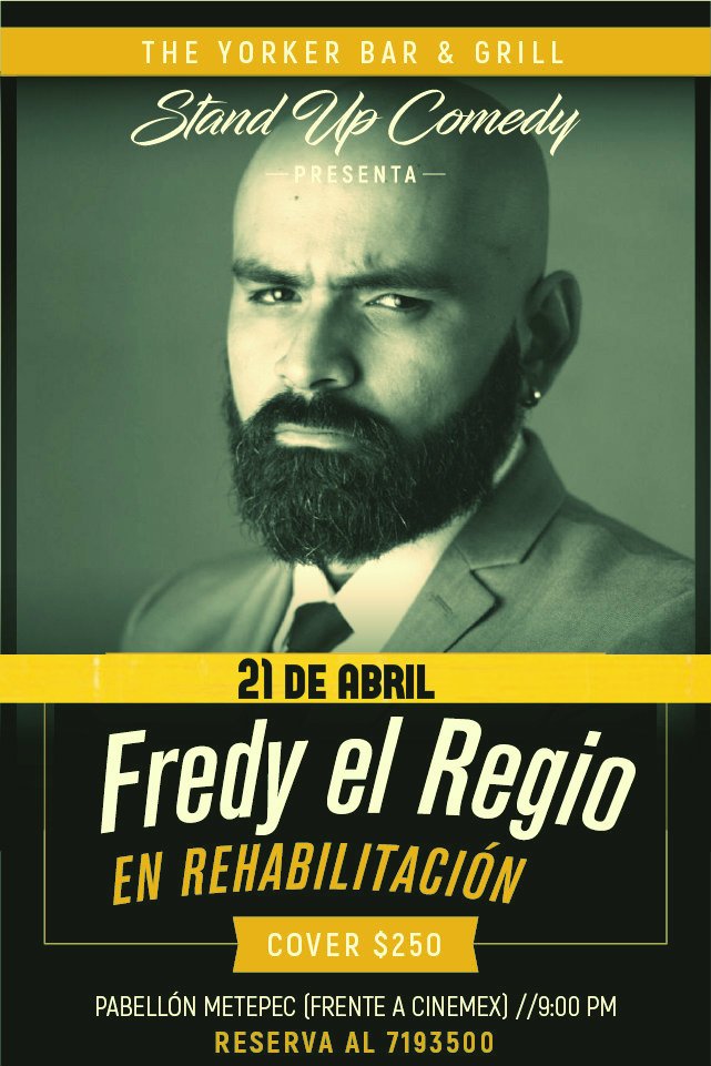 Yorker_Metepec's tweet photo. Este sábado tenemos como invitado a un genio del #standupcomedy en México: @FredyRegio 
Reserva ya tu lugar al 7193500 y no te pierdas un show que te dejará con una sonrisa para cientos de selfies....
Pabellón #Metepec, frente a los cines https://t.co/W0OZ5Lohmy
