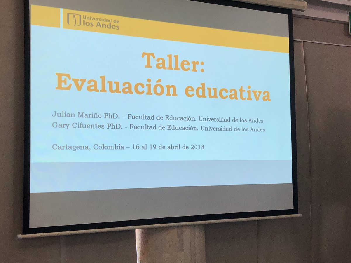 ExcelenciaPma's tweet photo. Finaliza el primer día del Taller de Evaluación Educativa @Uniandes #Premios2017 #Cartagena #CaminoALaExcelenciaPma #ExcelenciaEducativaPma https://t.co/7POpSabPDH