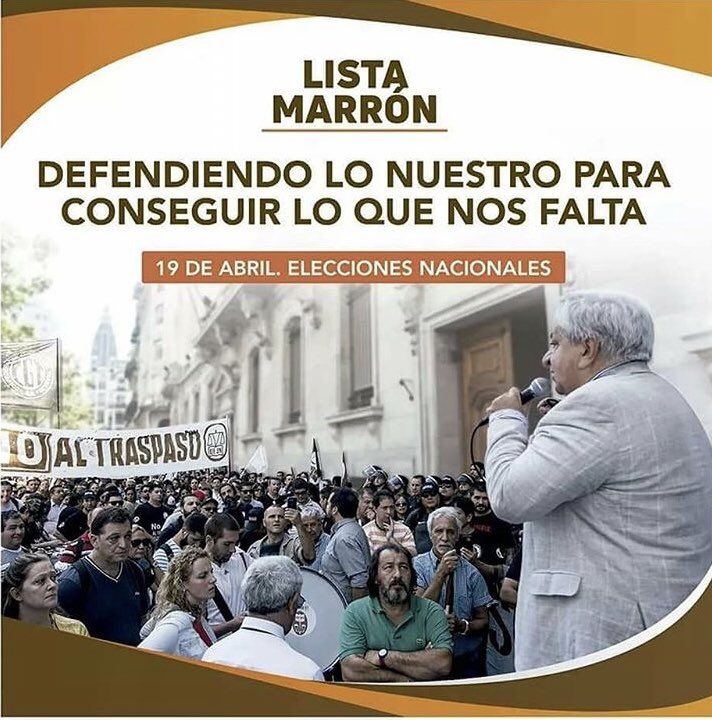 Juventuduejn's tweet photo. El 19 de Abril sigamos DEFENDIENDO LO NUESTRO PARA CONSEGUIR LO QUE NOS FALTA #VotáListaMarrón https://t.co/8pfcB8mXdo