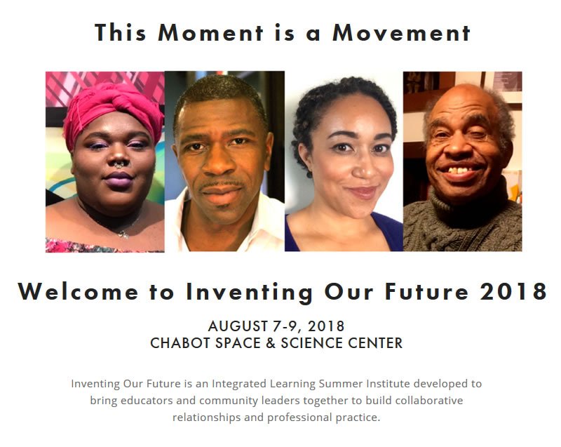 AlamedaCOE's tweet photo. Register now for Inventing Our Future 2018 featuring opening plenaries with national leaders and dynamic mini-courses on the intersections between education, arts and science, and environment and social justice issues. More info at https://t.co/nIdYD8a2Xz https://t.co/wrVHRR4aYp