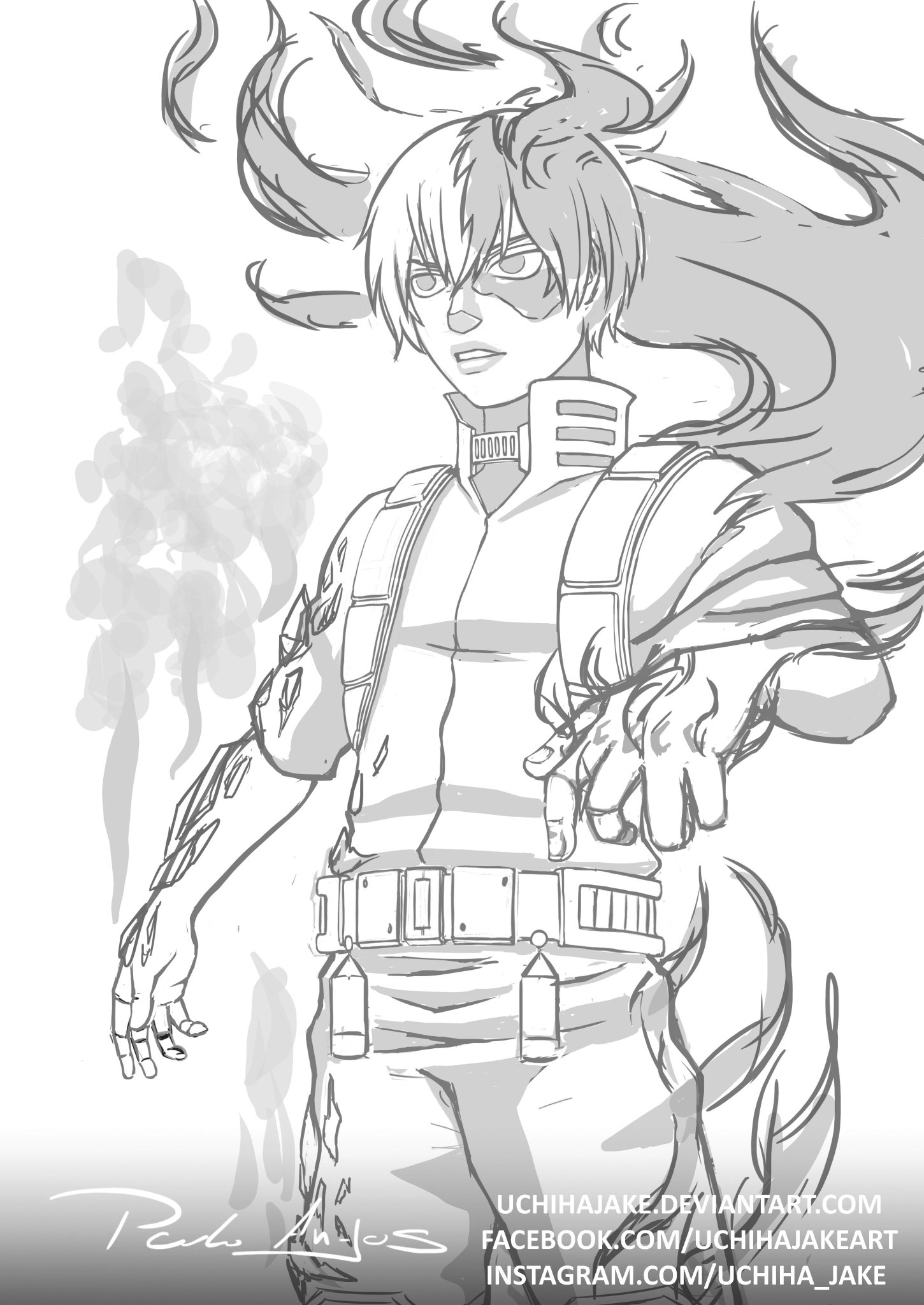 uchiha_jake (Commissions Open) on Twitter: "Todoroki Shouto from Boku