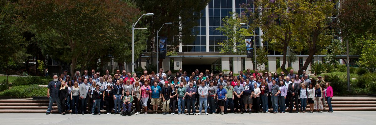 RichTPar's tweet photo. #BackInTheDay: A group pic that was taken during the #JPLTweetup (which would now be called a #NASASocial) at NASA JPL on June 6, 2011. It was at this event that we got to see the Curiosity Mars rover finish testing before being sent to Cape Canaveral for launch.
Good times. :) https://t.co/M4jB8tTM13