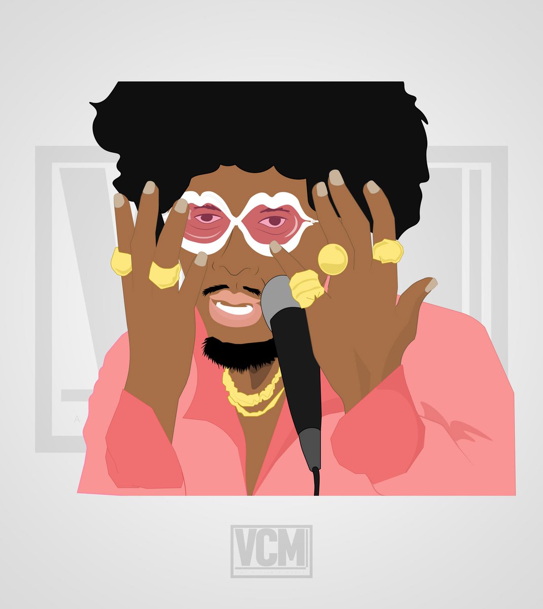vizzolmania's tweet image. Illustration of Offset made by me. Y’all should make this hoe go viral too. I’ma self made designer lil nigga #VCMedia #cultureII