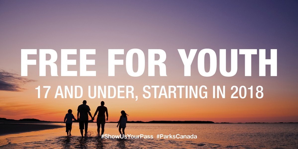 mountaingurl12's tweet photo. Parks Canada is offering free admission for youth 17 and under, starting in 2018. 
#freefamilyfun #startexploring #getoutside https://t.co/nEtDfkeyrJ https://t.co/37AjekxLRU