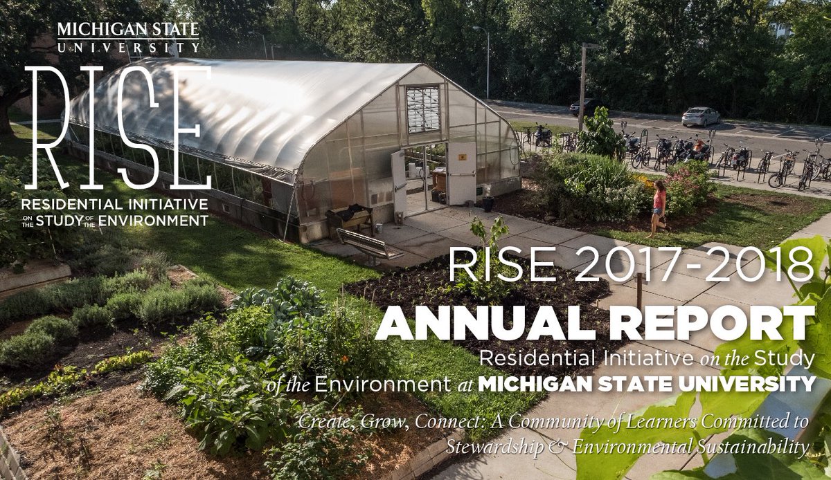 heather_shea_'s tweet photo. I’m pleased to announce the release of the @msuRISE Annual Report! Our students have been deeply engaged in leadership for social change and environmental sustainability this year at @michiganstateu. Read more here —> https://t.co/1QcAYt09CX https://t.co/MGCVpees2L