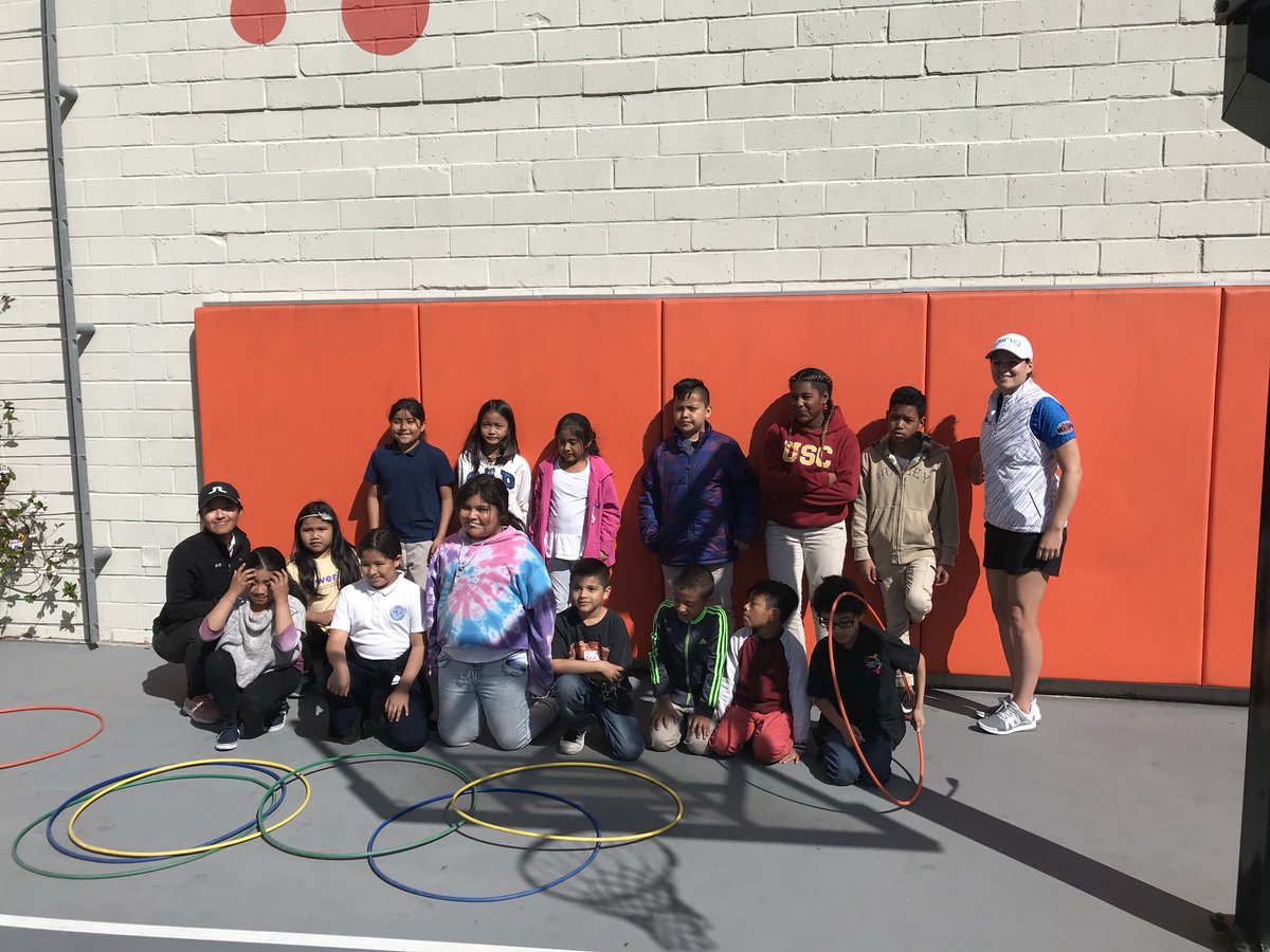 seripakchamp's tweet photo. Thanks to Children’s Institute for welcoming @tiffchangolf and @allymc10 today! #LPGAGoesHollywood https://t.co/Rrdyb0hmYF