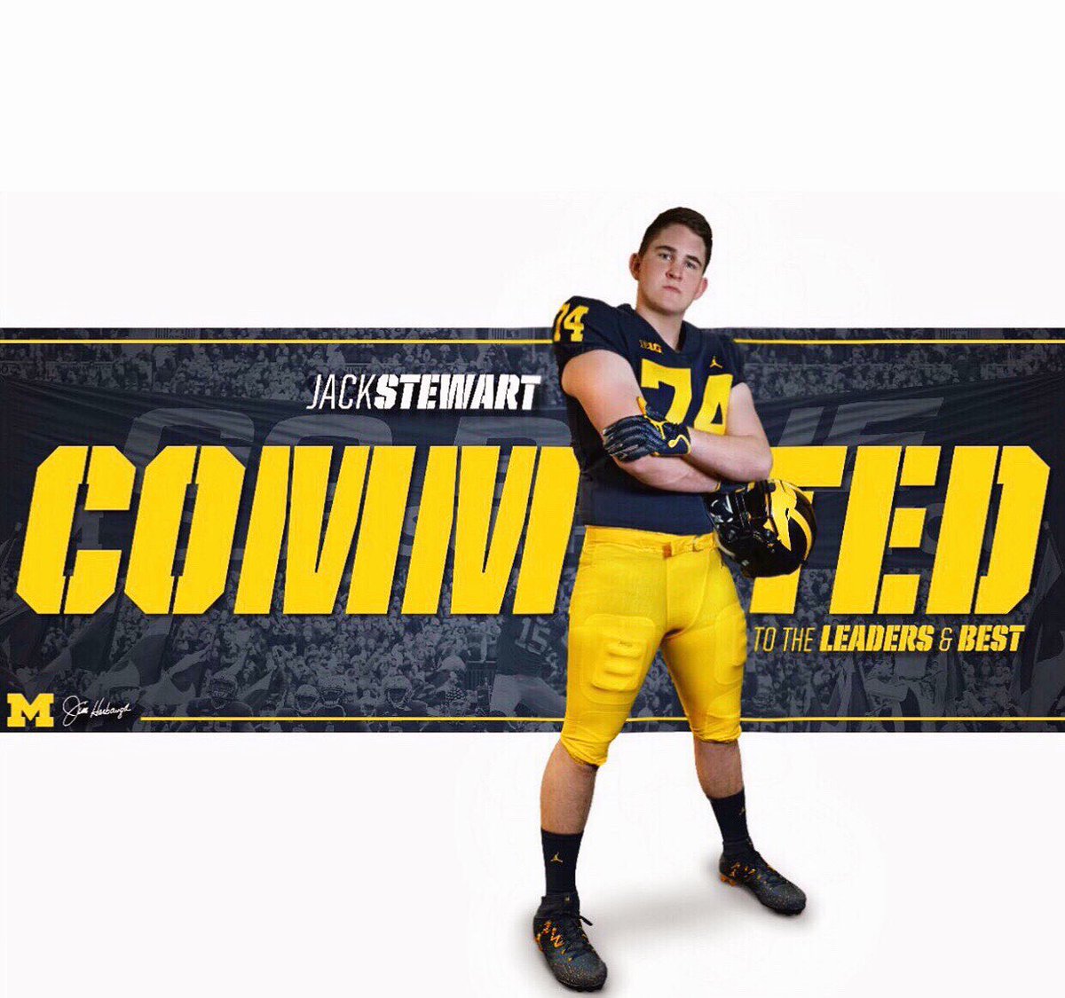 Committed to the University of Michigan. Thank you to all the coaches that extended offers. 
#GoBlue