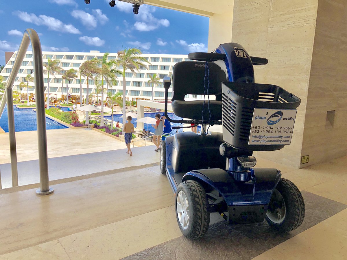 playamobility's tweet photo. Wherever you go @playamobility is ready to help you ! #RivieraMaya #cancun #PlayadelCarmen #MobilityScooters #mexicanvacation #hyattziva https://t.co/E1urTQGbKM