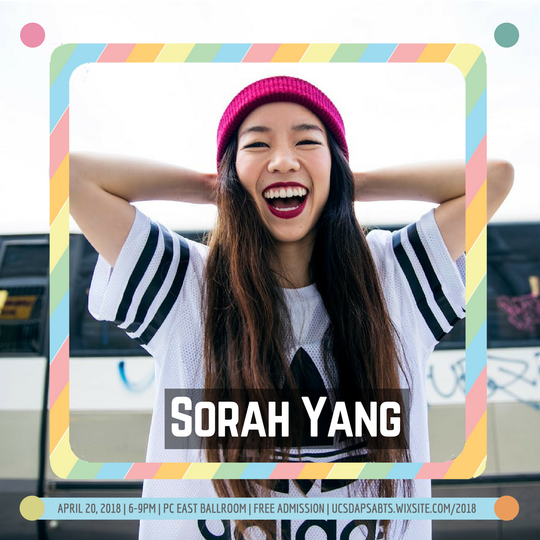 UCSD_APSA's tweet photo. 4 MORE DAYS UNTIL BTS! Our next guest judge is Sorah Yang!
Sorah is a dance teacher and singer from the Bay Area. She aspires to show students that it's possible to pursue a higher education and also reach success in what they're passionate about. 
#apsabts2018 https://t.co/CwxAqljnyW