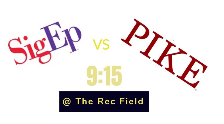 Come out tonight at 9:15pm to watch us take on Pike in flag football on the rec field!