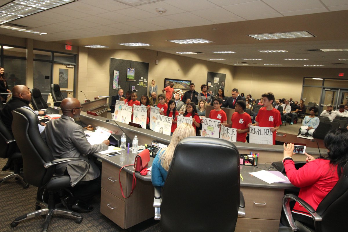 ManorISD's tweet photo. #ManorISD @iborganization students presenting learner profiles to the Board of Trustees at the regular meeting April 16 #destinationmanor https://t.co/MpaC2qRiee
