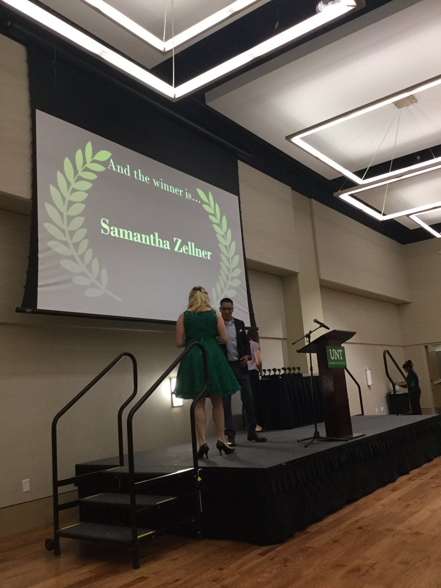 UNTActivities's tweet photo. Women Breaking Barriers Award goes to Samantha Zellner! https://t.co/ESTDruR9MG