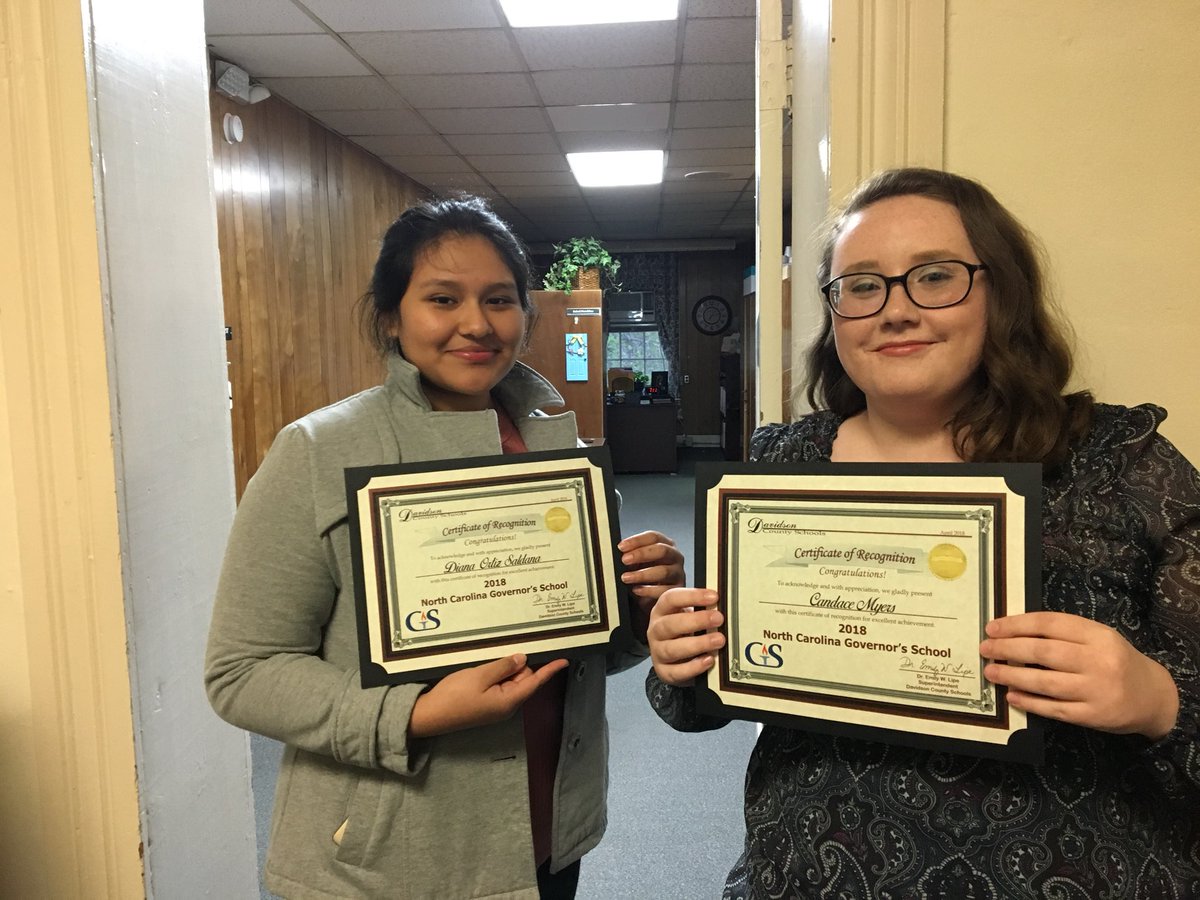 DavidsonECHS's tweet photo. Retweeted Melissa Glover (@mglover10211):

Proud of these two @DavidsonECHS students for being accepted to Governor’s School!! #owlssoar @dcsnc @DavidsonECHS https://t.co/Doh2H4KaVJ