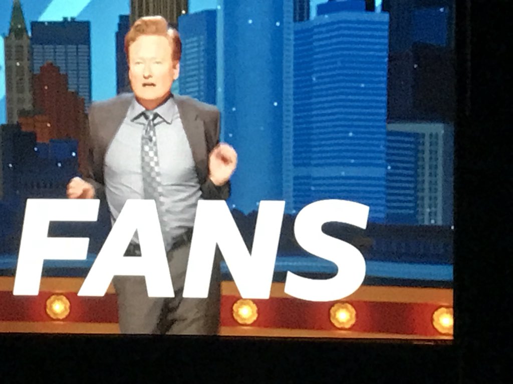Kimedunn's tweet photo. @ConanOBrien Seeing you everyday at the ATLFF.  #ATLFF https://t.co/sMf8kGcZU8