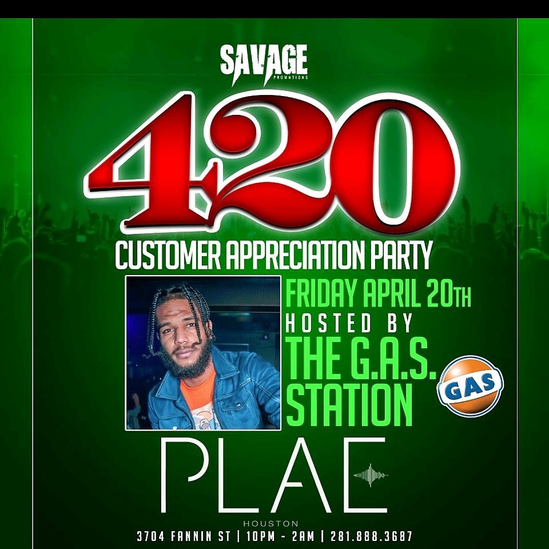 la_e88's tweet photo. 4:20 Customer Appreciation Party at #PLAEHouston!!! 
:
Hosted by GAS @Oneeyeviews &amp; Their SURPRISE SPECIAL GUEST!!
:
FIRST 100 PPL B4 11 RECEIVE $10 &amp; A $10 DRINK TICKET!!! #GetPaid2PLAE
:
EVERYONE FREE TIL MIDNIGHT W/RSVP!!! LINK IN BIO!
:
#APRILBABIES #houstonbirthdayparty https://t.co/ybMqHefux7