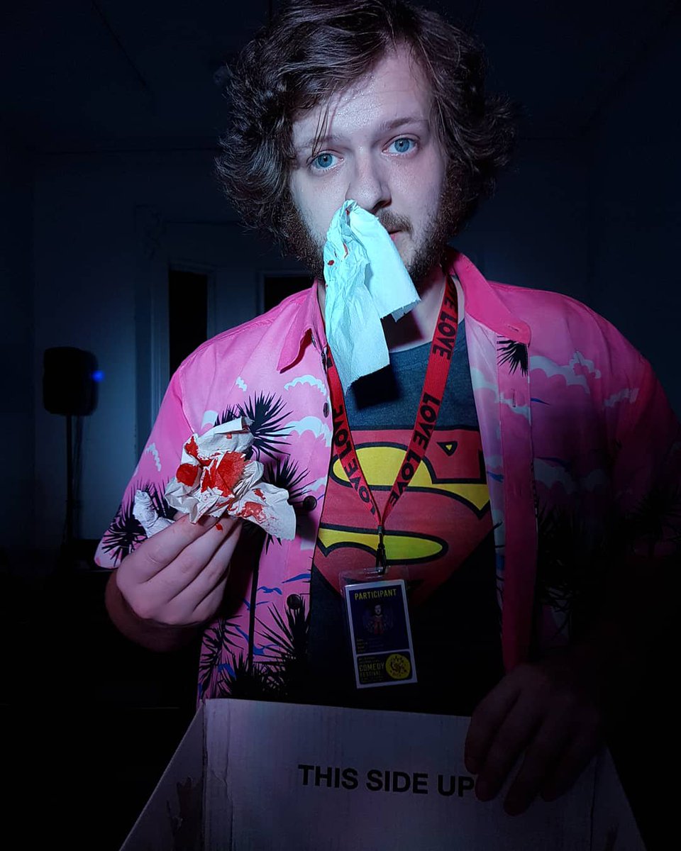 blakeverett's tweet photo. Cancelled opening night of my @micomfestival show #UnknownComedian due to illness, but first two preview shows are done and it feels good - thanks to @AlanahParkin @HarrisonVevo @hugcomedians & Josh Webb for your early support #micf #show44 #UC1 #show45 #UC2 https://t.co/7GX2UwSxul