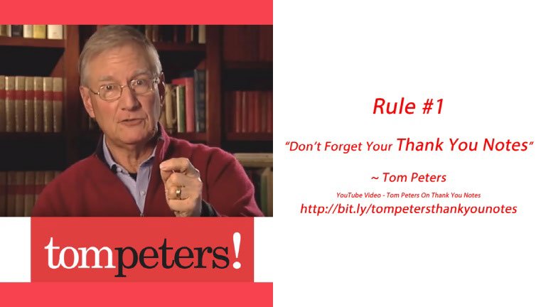 darthastewart's tweet image. #1 Rule ~ Thank You Notes   Tom Peters @tom_peters is back with a new book, THE EXCELLENCE DIVIDEND, on how to "[Meet] the Tech Tide with Work That Wows and Jobs That Last." @vintagebooks c @mnburgess @kevinbrandall @AlanSee @jeffsheehan ... goo.gl/BLCNEy via @ckburgess