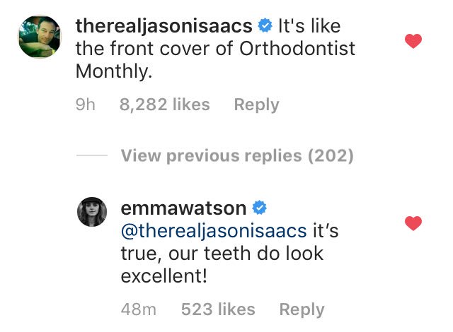 EMMA REPLIED OH MY GOD I’M LOSING MY MIND
