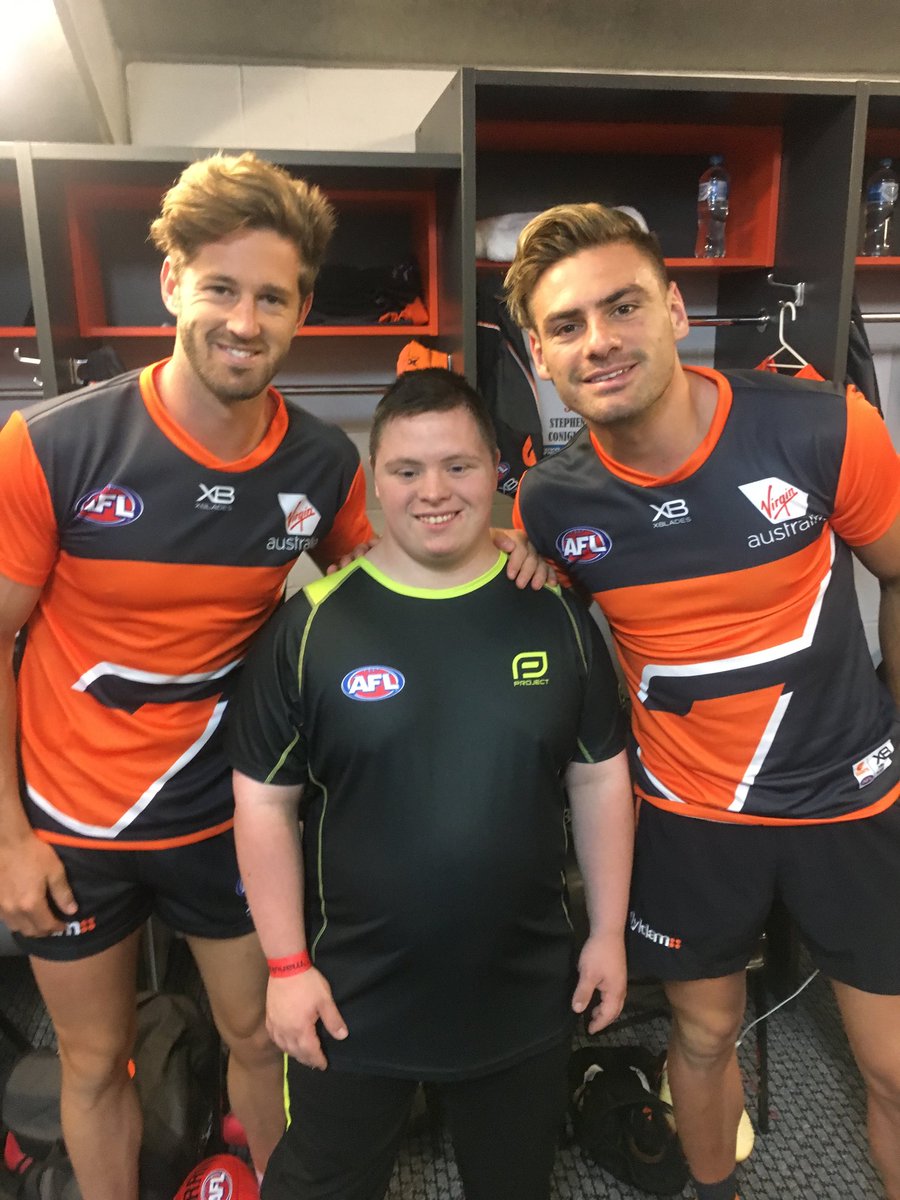 sport_ability's tweet photo. Tyler Jones Rd04 Fiona McBurney Match Day trainer @GWSGIANTS v @freodockers @UmpireAFL @DownSyndromeAu https://t.co/zw72eHZZt4