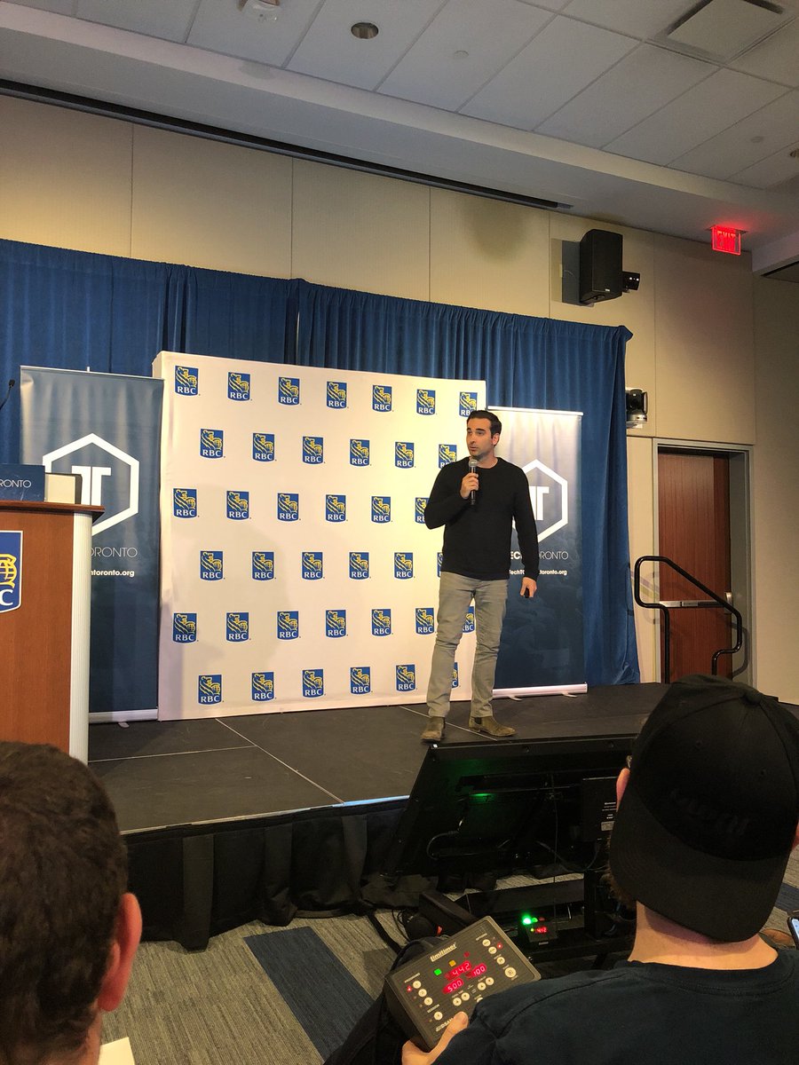 AndinoGroupCorp's tweet photo. “Black is the new black” Always adapting to your challenging experiences. Great talk Ghassan.  @instajee #TechTO https://t.co/MWXM0ieH6e