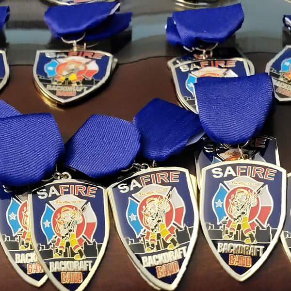 txchilipeppers's tweet photo. Fiesta time!  2018 Backdraft medals! #FiestaSA #fiestamedals https://t.co/mv1qNdb5I6