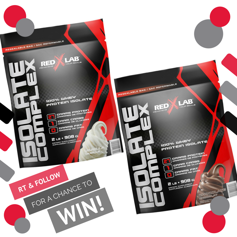 GNCCanada's tweet photo. HUGE 2 for 1 SALE on 2lb Isolate Complex by RedxLab this weekend (April 20-22)
RT & FOLLOW @gnccanada MUST TAG 5 friends in RT for a chance to #win 1 of 3 #giveaway , Each includes: (1 Vanilla & 1 Chocolate Isolate Complex) πππ½
#gnccanada #redxlab #protein #whey #isloate https://t.co/Q9I50teHzR