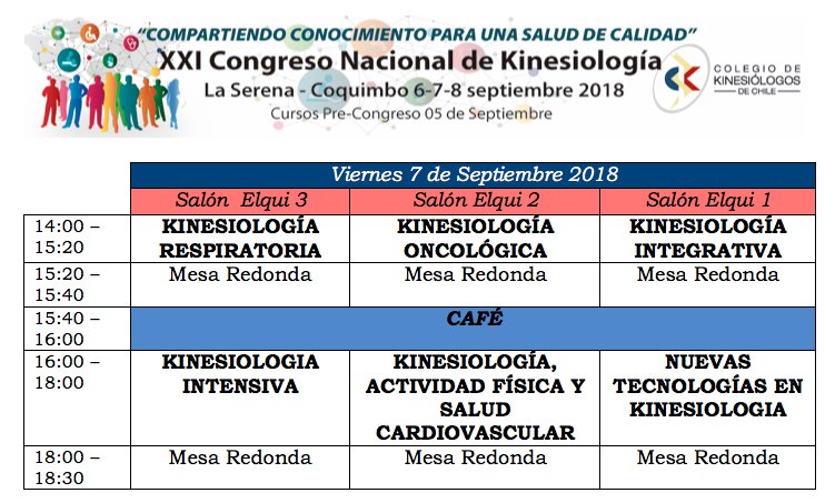 CONAKI_2020's tweet photo. El programa ya va tomando forma, les compartimos el preliminar con temáticas a tratar y participación de los expositores invitados  @ColkineCoquimbo @colkine @Colkinevregion @colkinevalpo @colkine #conaki #kinesiologos #kinesiologoschile #kinesiología https://t.co/N6MojNaqGi