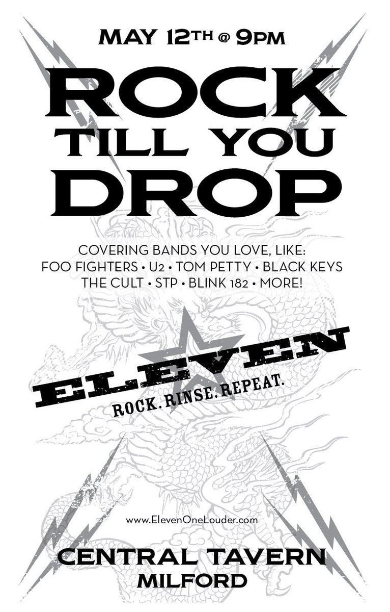 elevenonelouder's tweet photo. Look out #milfordMA we’re gonna be rocking #centralTavern #MondayMotivaton #hineighbor #supportlocal #livemusic https://t.co/hdNQ9W4wLD