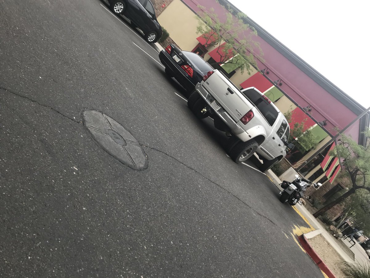 Nice_Park_Job's tweet image. If you’re gonna put stupid ass tires on your truck, park where you don’t inconvenience people (motorcycles not included). #badparking