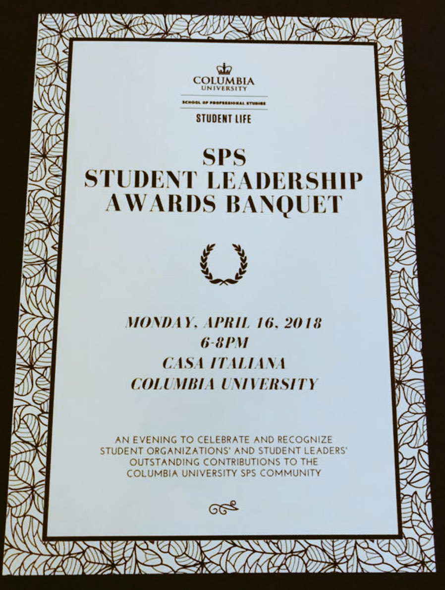 bioethikos's tweet photo. A few of our exec members went to the @Columbia_SPS #Leadership banquet tonight to celebrate a year of bettering student life at #Columbia! Congratulations to all the clubs and individuals who won as an award for their leadership, innovation, and creativity! https://t.co/jH3zENjMi6