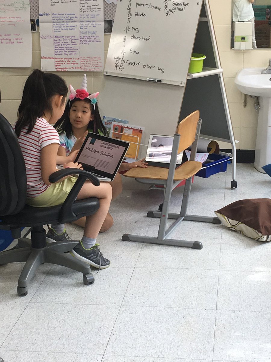 wondrwomyn's tweet photo. #3rdgrade using @Seesaw to record teaching videos in #readingworkshop. #kidpride https://t.co/VWaLzOjVwC