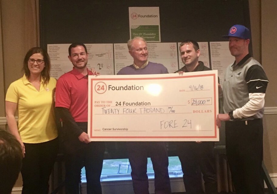 $24K raised for <a href="/24foundation/">24 Foundation</a> 
Great job by <a href="/bmac29/">Brian McKeon</a> and <a href="/FORETwentyFour/">FORE 24 Foundation Golf</a> 
Honored to help such a great cause!