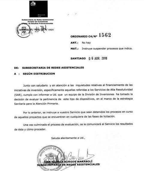 insoprtables's tweet photo. #contracaramv aquí está la prueba que gobierno de piñera detuvo construcción de SAR https://t.co/o5iJwfsTIJ