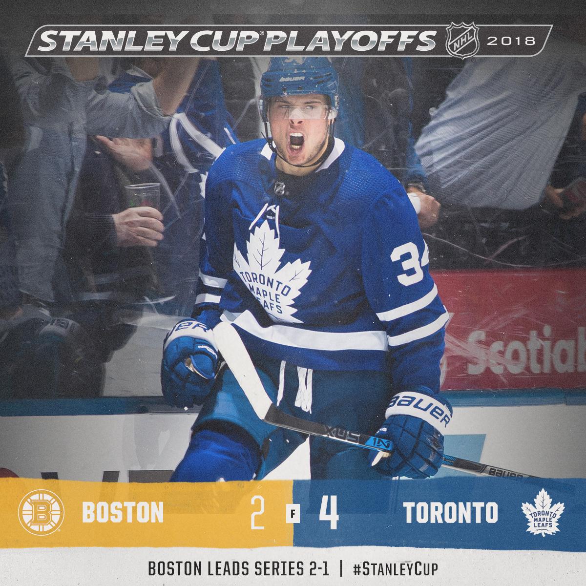 NHL's tweet photo. Buckle up, everyone. We've got ourselves a doozy of a series.

The @MapleLeafs pick up a massive win at home. #StanleyCup https://t.co/1AYWmr6VQq