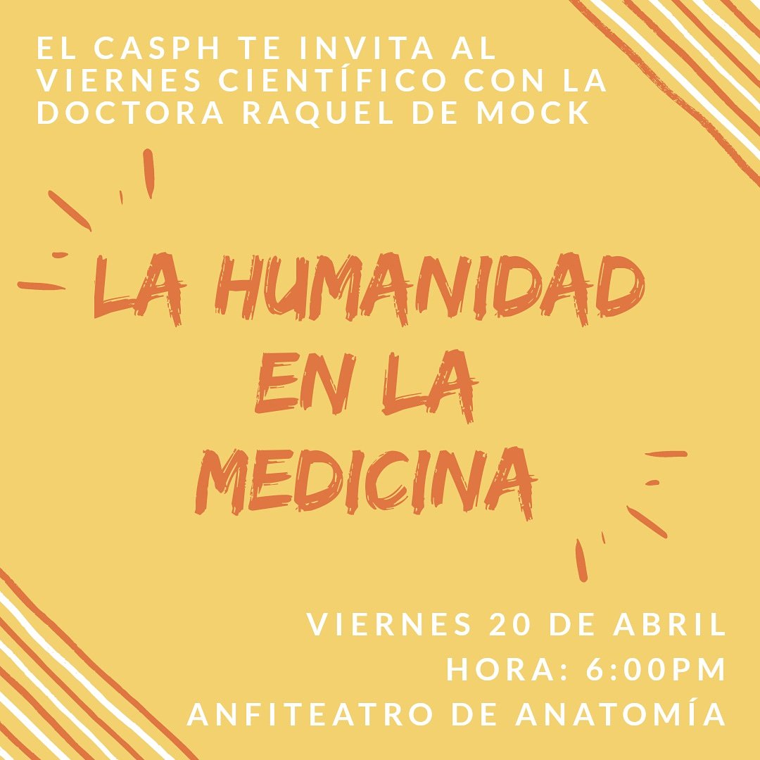 CASPH_MDUP's tweet photo. Te esperamos este viernes 20 de abril en nuestro viernes científico ¡No faltes! #CASPH #UP https://t.co/OrmrkjByqW