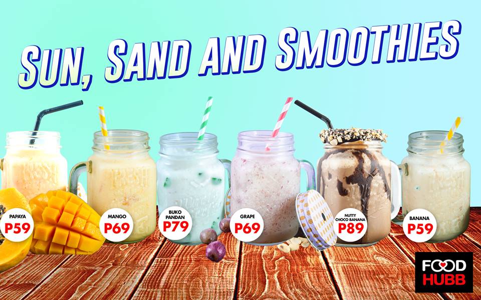 Avail our freshly made SMOOTHIES for a sweeter and cooler summer! 🍹
Promo valid until April 24, 2018.

#Smoothies
#FoodHubb
