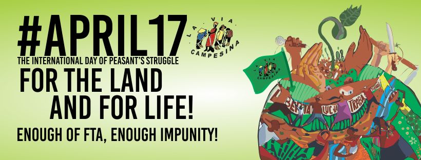 #PeasantRightsNow #NoLandNoLife @via_campesina 
Today, April 17 is the International Day of Peasants’ Struggles.

Joint Statement from La Via Campesina and other social movements and civil society organizations
viacampesina.org/en/joint-state…