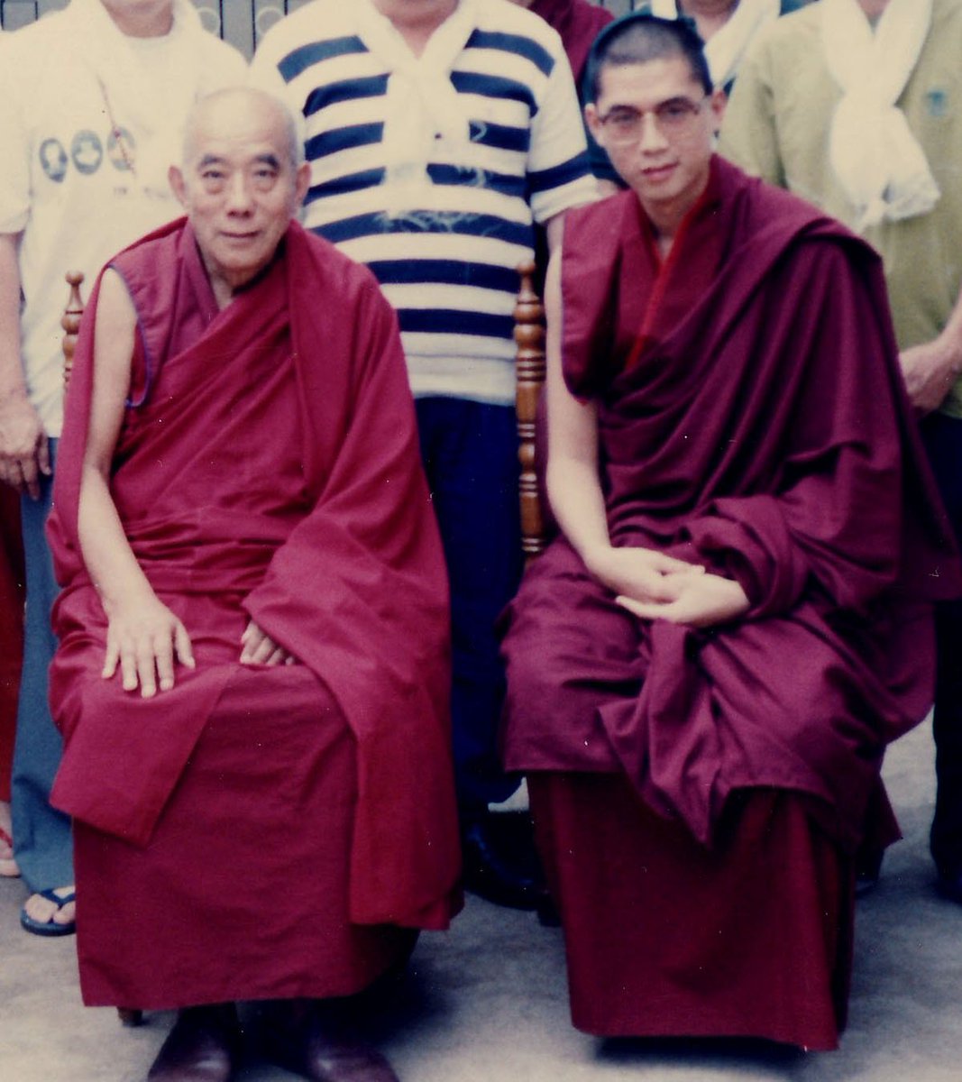 tsemtulku's tweet photo. Kyabje Lati Rinpoche of Gaden Monastery use to highly recommend #Dorjeshugden pujas to remove obstacles to me personally. Photo of myself with this great master. 

#Buddha
#buddhism 
#tibet 
#spiritual
#spirituality
#love
#compassion
#tibetans
#tibetanbuddhism
#ghosts
#dalailama https://t.co/vA1oQkgphd