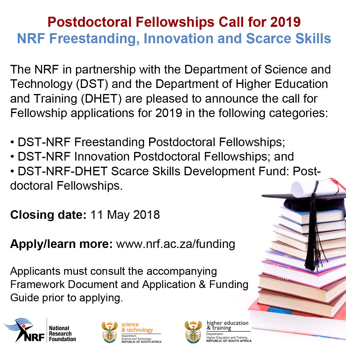 NRF South Africa on Twitter "Applications are open for the NRF