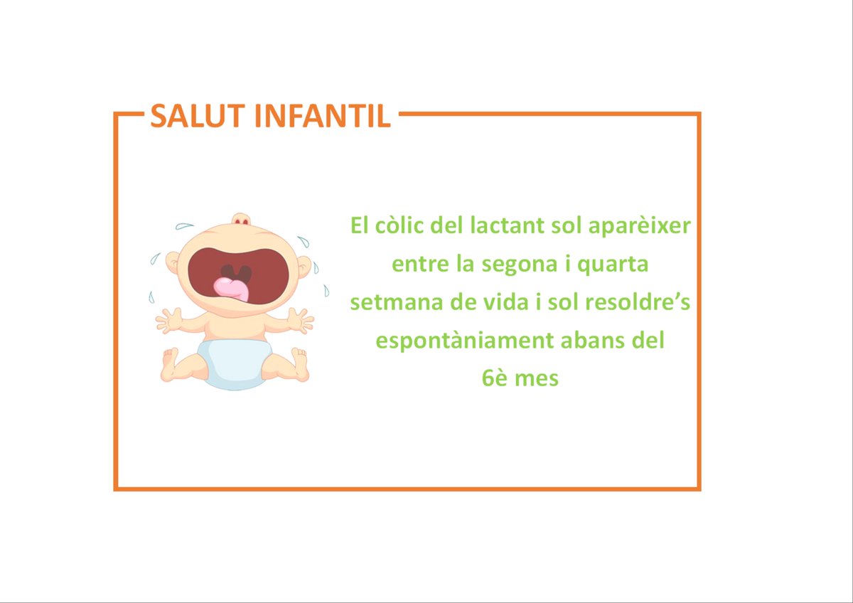 FSuredaPedrals's tweet photo. Consell del dia (Dimarts- SALUT INFANTIL): El còlic del lactant sol aparèixer entre la segona i la quarta setmana de vida i sol resoldre's espontàniament abans del 6è mes.
#10setmanes10consells #salut #salutinfantil #colic #lactant #suredapedrals #farmacia #manacor https://t.co/HjzbFjYJ0s