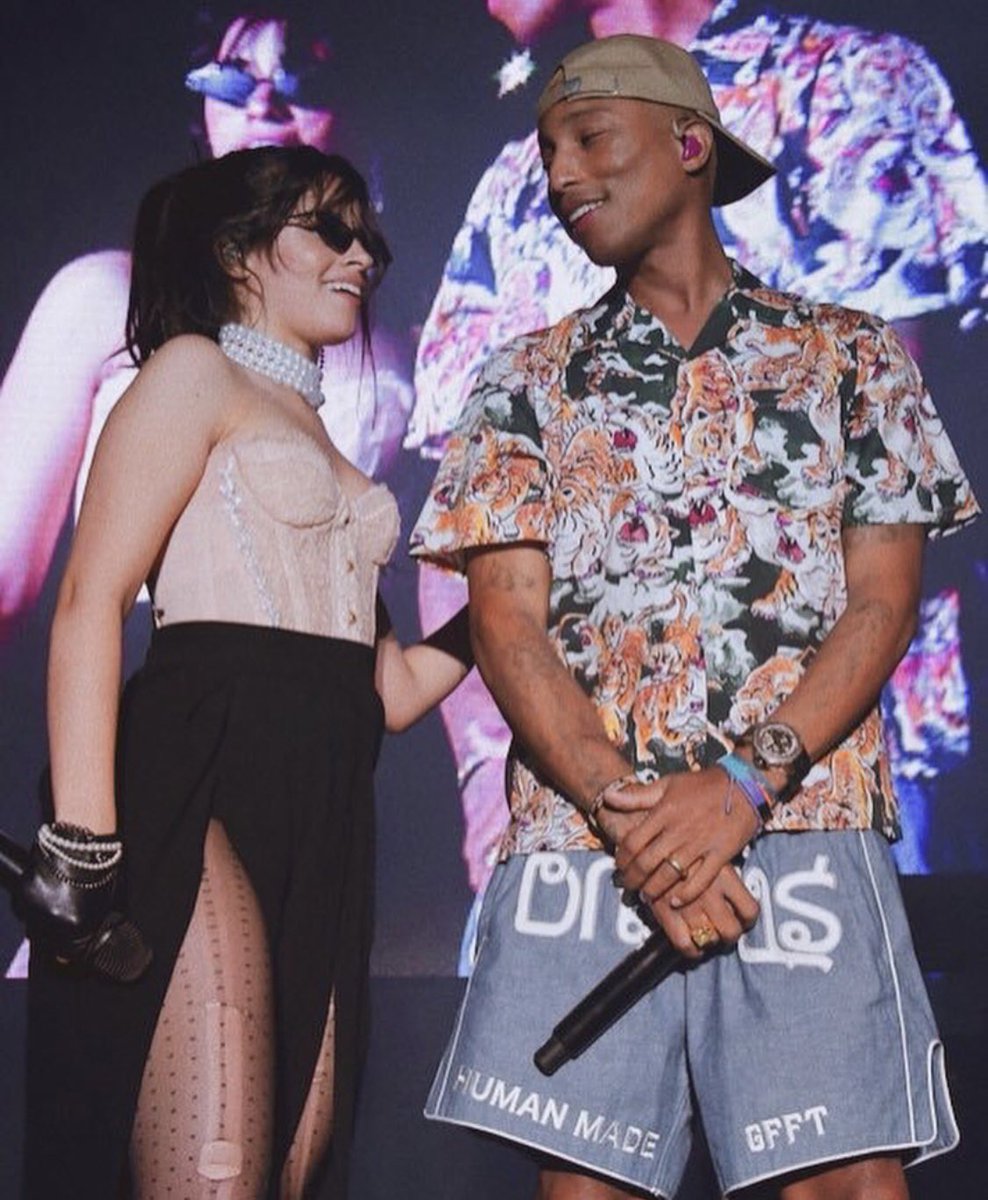 Camila_Cabello's tweet photo. the most lovely human!!!!! thank you P @Pharrell for coming 💞💞💞  get ready for some sangria wine 🍷 https://t.co/wlPkvPd029