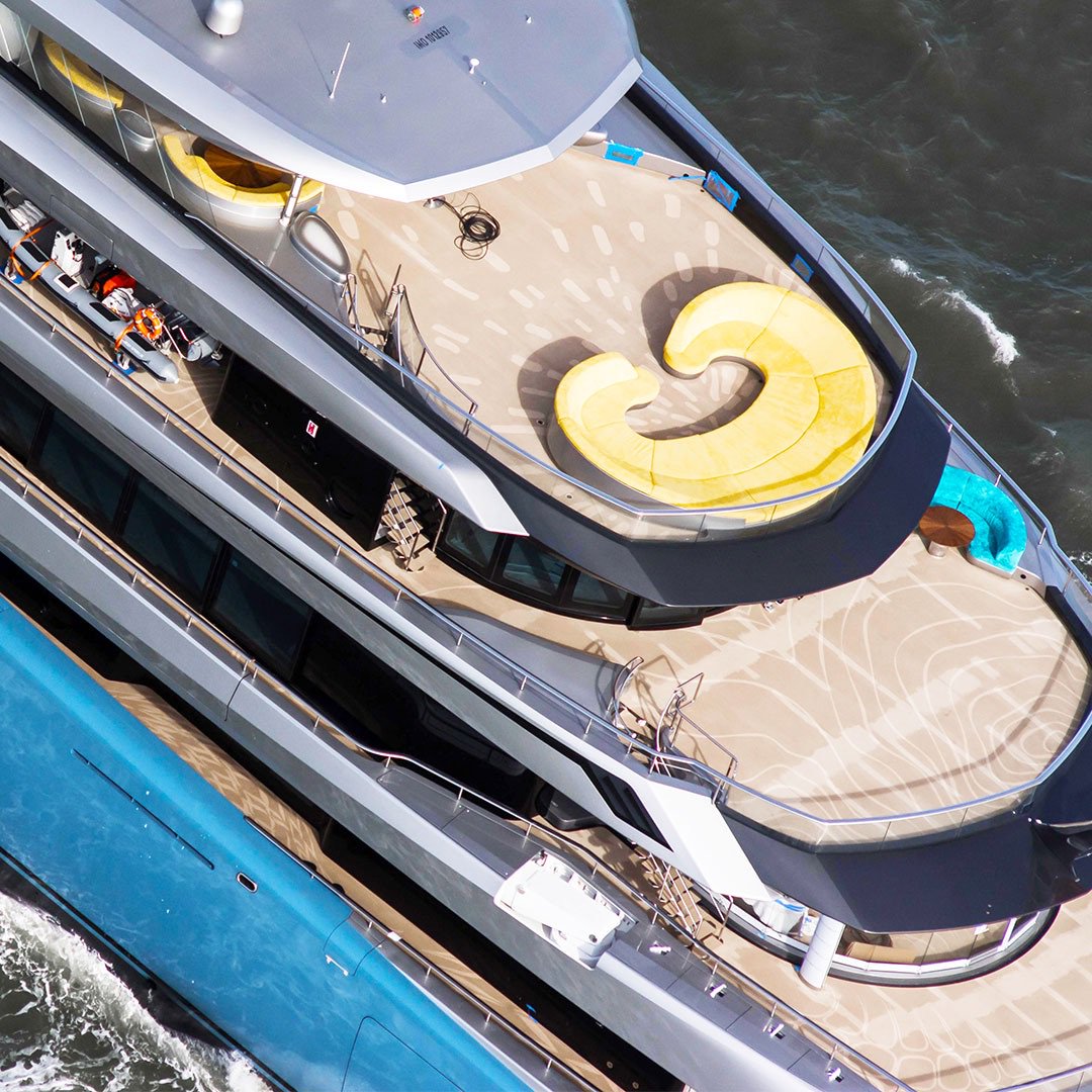 "Abstract shapes in the yacht’s surface almost appear to be etched by light,  ensuring every inch is carefully sculpted." Check out Superyachts article about the spectacular Aviva: bitly.com/2IHNFvb