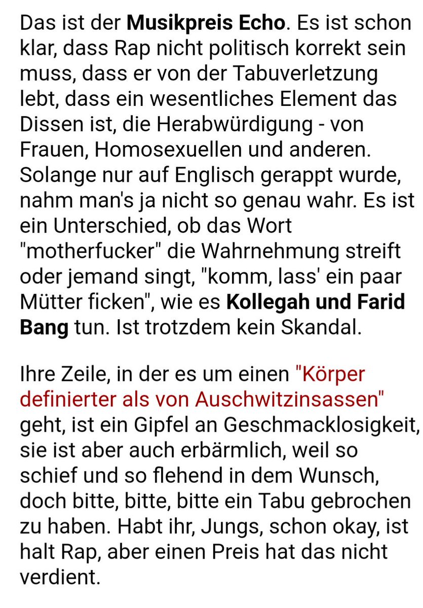 DanielFrevel's tweet photo. Heute im Morning Briefing von @SPIEGELONLINE der vernünftigste Kommentar zum #echogate bisher! So viel und nicht mehr und jetzt bitte keine kostenlose PR mehr für die zwei. https://t.co/NYaZn5ApV0