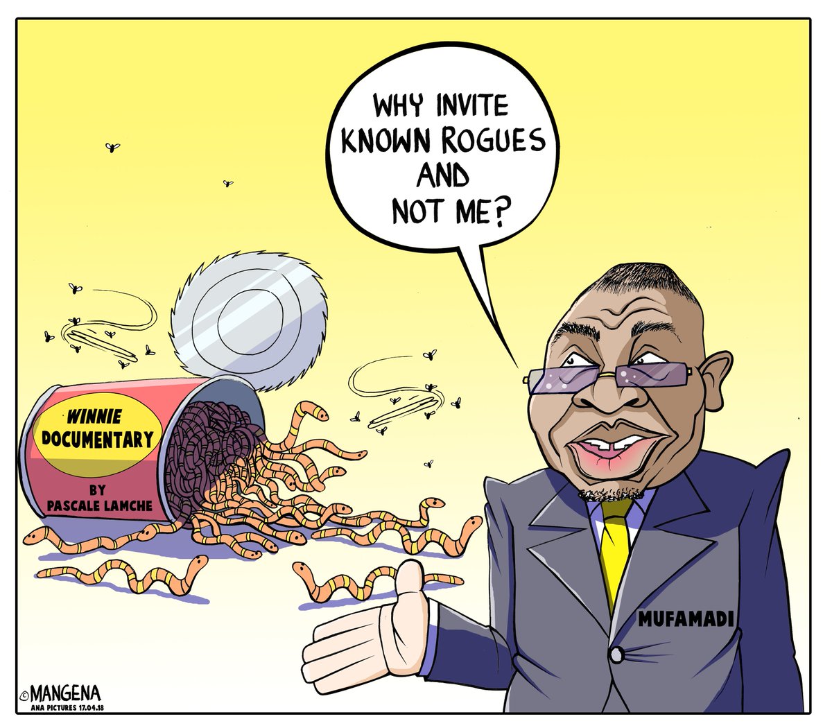 #PascaleLamche's documentary opens a can of worms. #Winnie #SydneyMufamadi #Mangenatoons #ANAPictures #IOLPolitics #TheStar voices360.com/mangenas-toons/