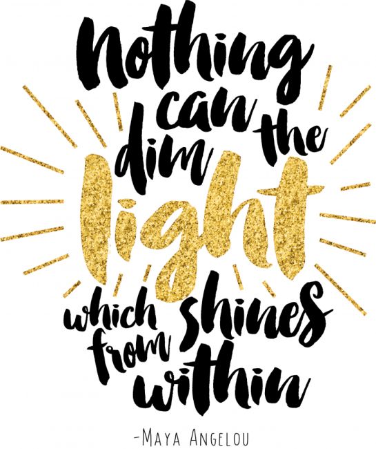 Nothing can dim the light which shines from within. 
- #MayaAngelou 

#QOTD #MorningInspiration